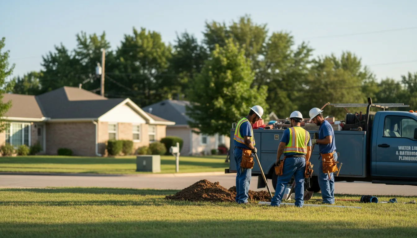 Residential water line and bathroom plumbing service in Brocket, ND